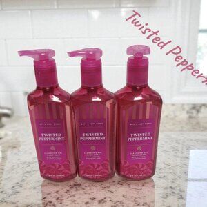 Twisted Peppermint (X3)Bath&Body Works Cleansing Gel Hand Soap Lot of 3